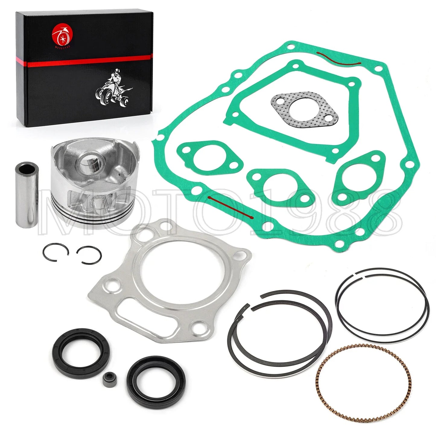 Engine Piston Ring Gaskets Seal Rebuild Kit for Yamaha Golf Cart (1996–2002)