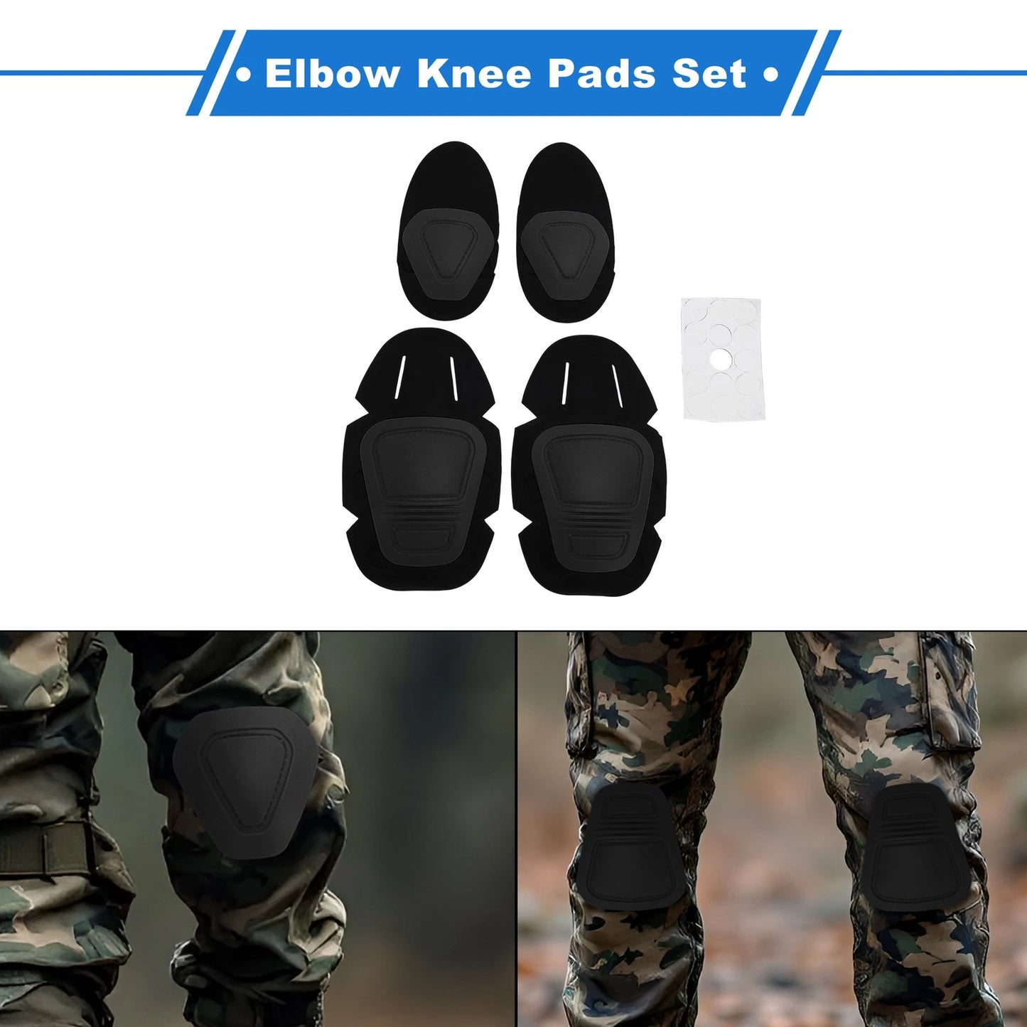 Elbow Knee Pads Set for Protective Gear (One Size)