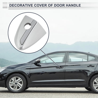 Front Left Door Handle Lock Cylinder Cover for Toyota Corolla (2014–2018) Silver Tone