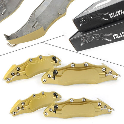 Set of 4 3D Metal Brake Caliper Covers for Universal Fit (Large & Medium) GOLD