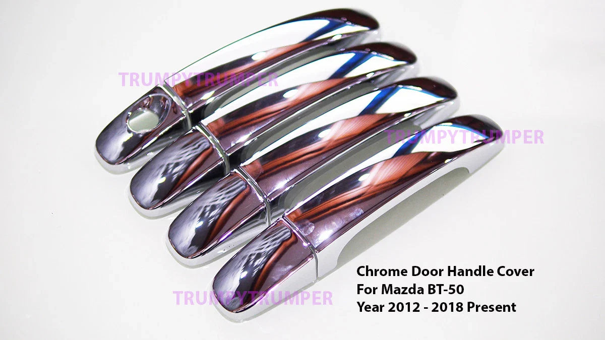 Chrome Door Handle Cover Trim for Ford Ranger, Mazda BT-50 (2012-2018)