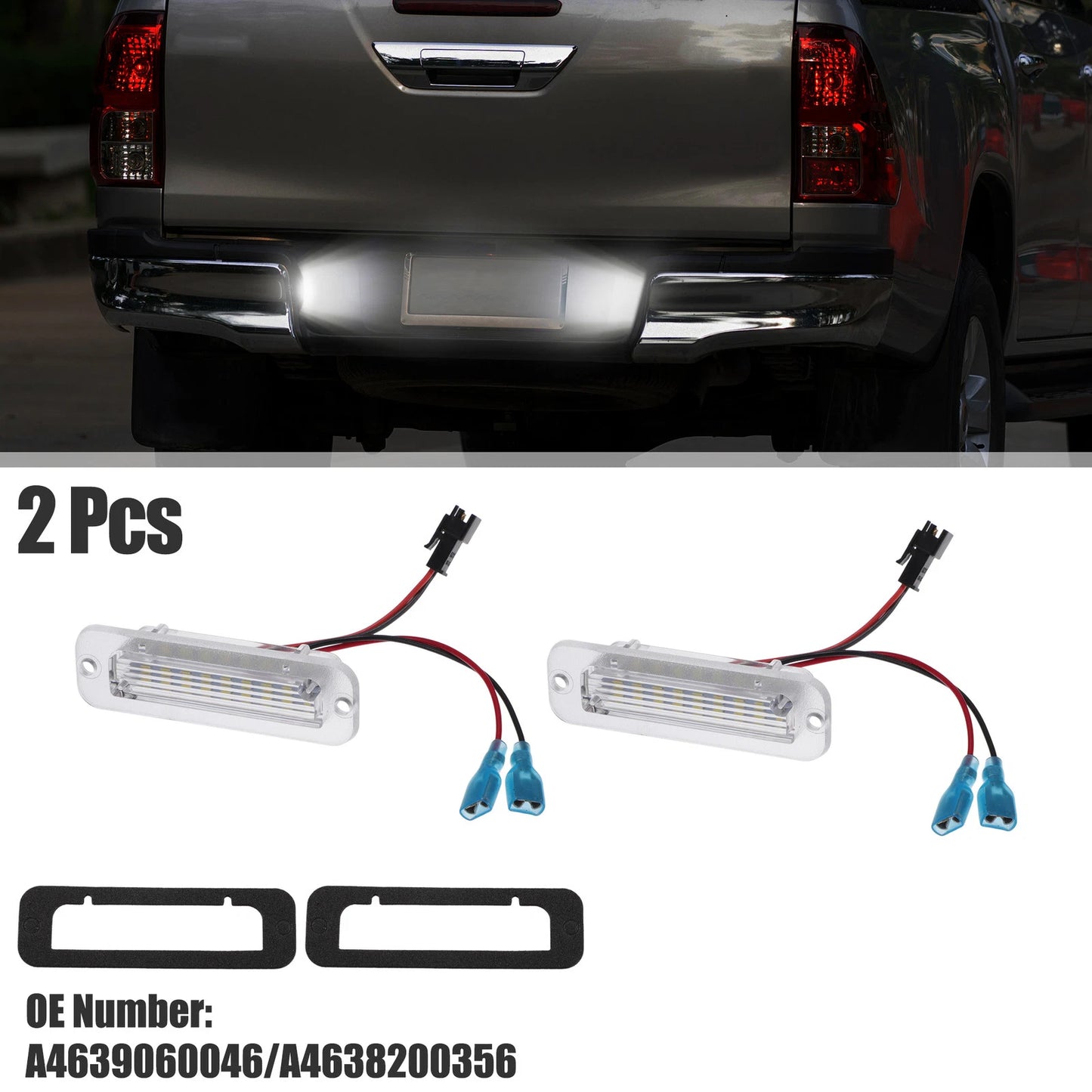 2X LED License Plate Light for Mercedes-Benz G500 (2013–2021) No.A4639060046