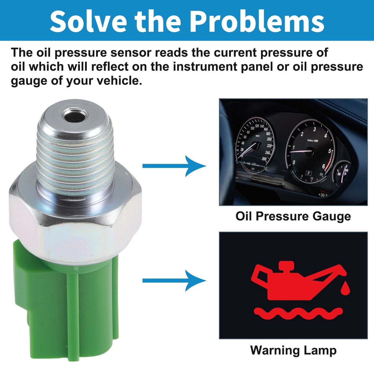 Engine Oil Pressure Sensor No.BE8Z9278A for Ford C-Max (2014–2018)