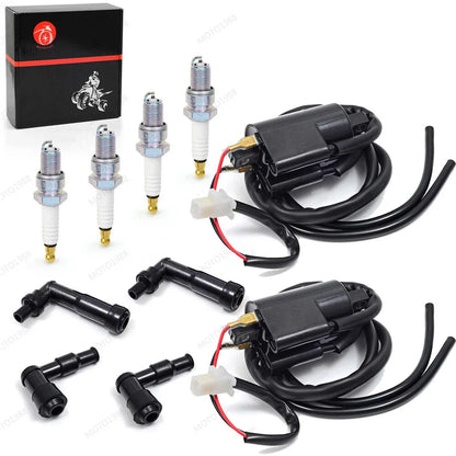 Ignition Coil Spark Plug with Caps for Yamaha XJ750 (1981–1983)