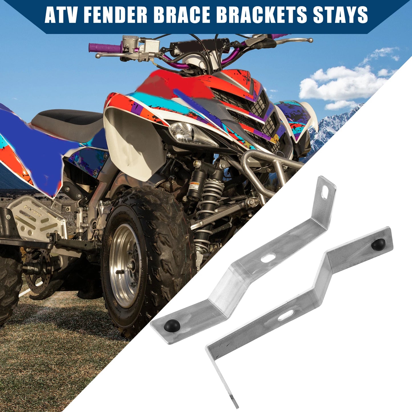 Rear Fender Brace Brackets for Yamaha Banshee (1987–2006) - 1 Pair