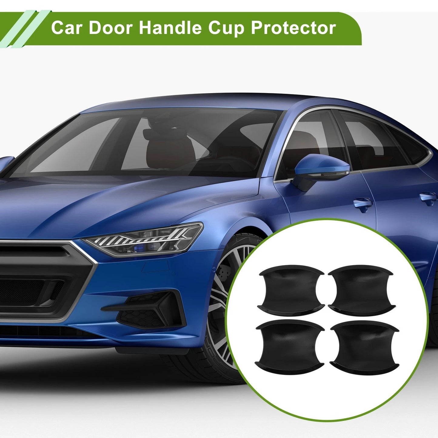 Set of 4 Car Door Handle Cup Protectors for Honda CR-V (2007–2011) Gloss Black