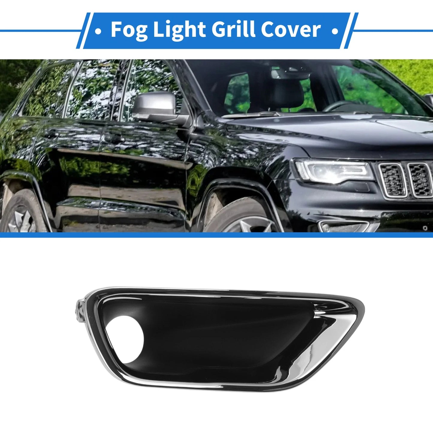 1 Pc Fog Light Grill for Jeep Grand Cherokee (2016–2021) No. 5ZM54SZ0AA
