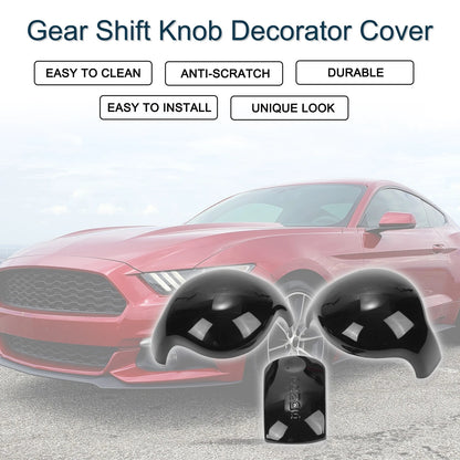 Set of 1 Gear Shift Knob Decorator Cover for Ford Mustang (2015–2023) Black