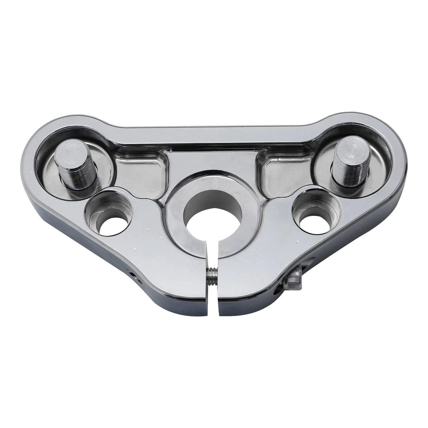 Chrome Triple Tree Top Clamp for Harley Cross Bones FLSTSB (2008-2011)