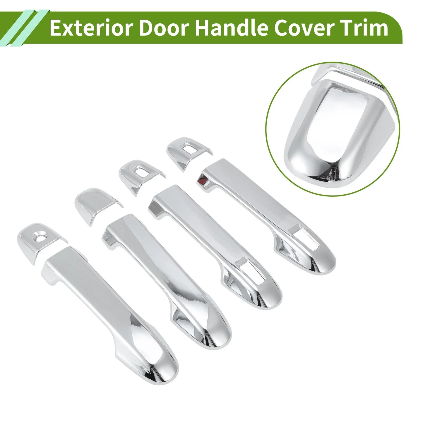 Exterior Door Handle Cover Trim for Toyota Alphard (2015–2021) Silver Tone