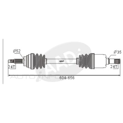 LH CV Shaft for Mazda 121 (1996–2000)