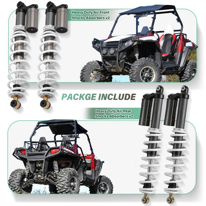 Set of 2 Heavy Duty Air Shocks for Polaris RZR S 800 (2009–2012)