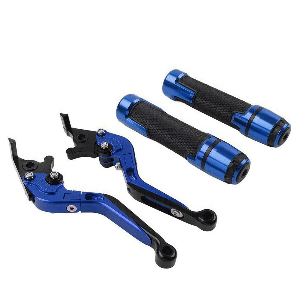Set of 2 CNC Brake Clutch Lever Handlebar Grips for Yamaha XJR 1300 FJR 1300