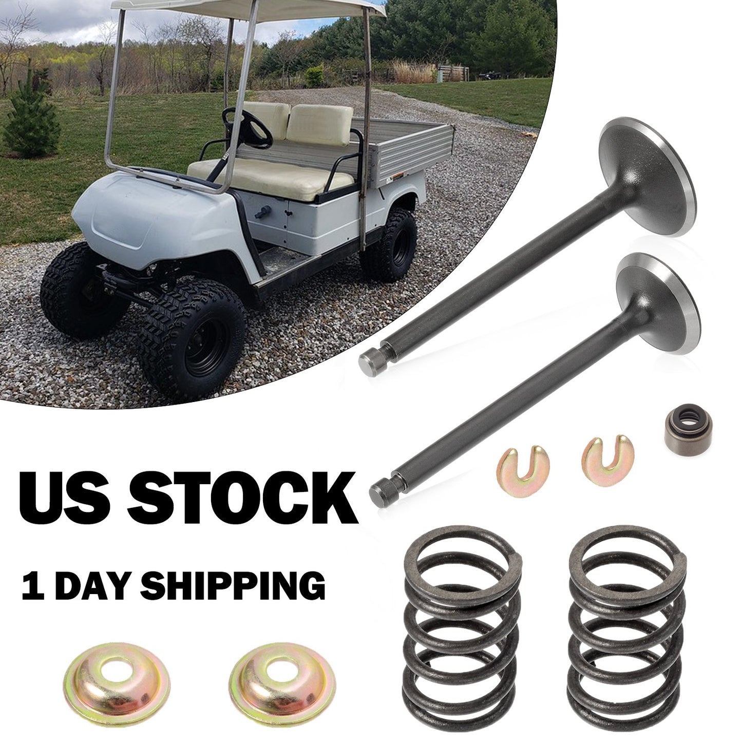 Intake Exhaust Valve & Seal Set for Yamaha Gas Golf Cart G22 G23 (1996–2011)