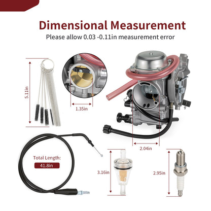 Carburetor with Throttle Cable for Kawasaki Prairie 400 (1999–2002)