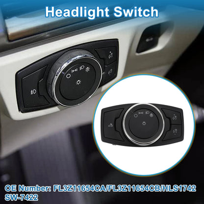 Headlight Switch for Ford F-150 (2015–2021) FL3Z11654CA FL3Z11654CB HLS1742 SW-7422