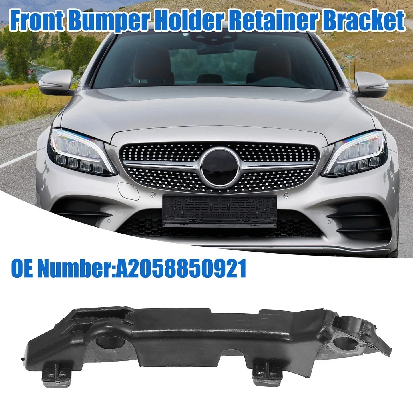 Front Right Upper Bumper Cover Inner Support Bracket for Mercedes C43 AMG
