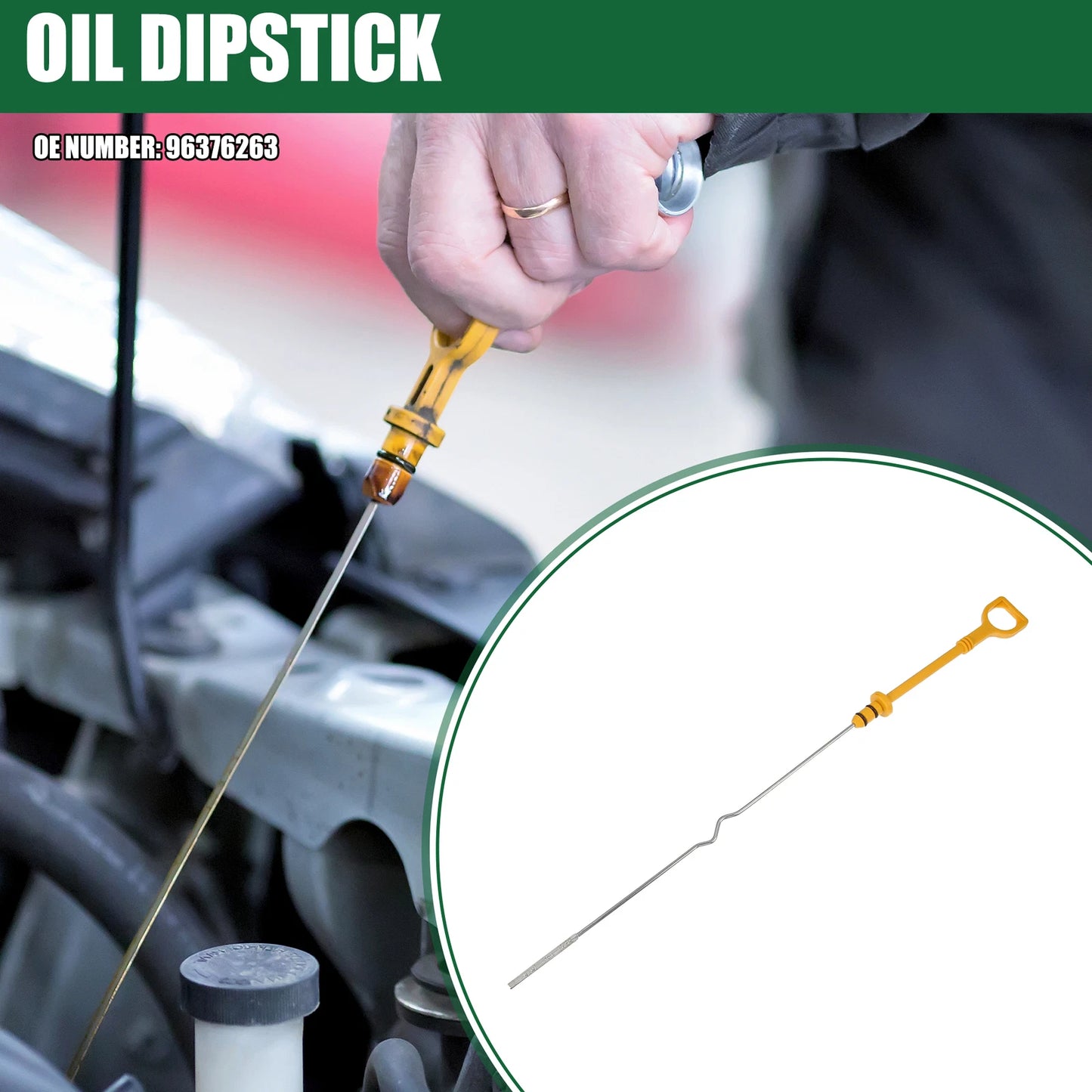 Engine Oil Level Indicator Dipstick for Chevrolet Aveo (2004–2011) No.96376263