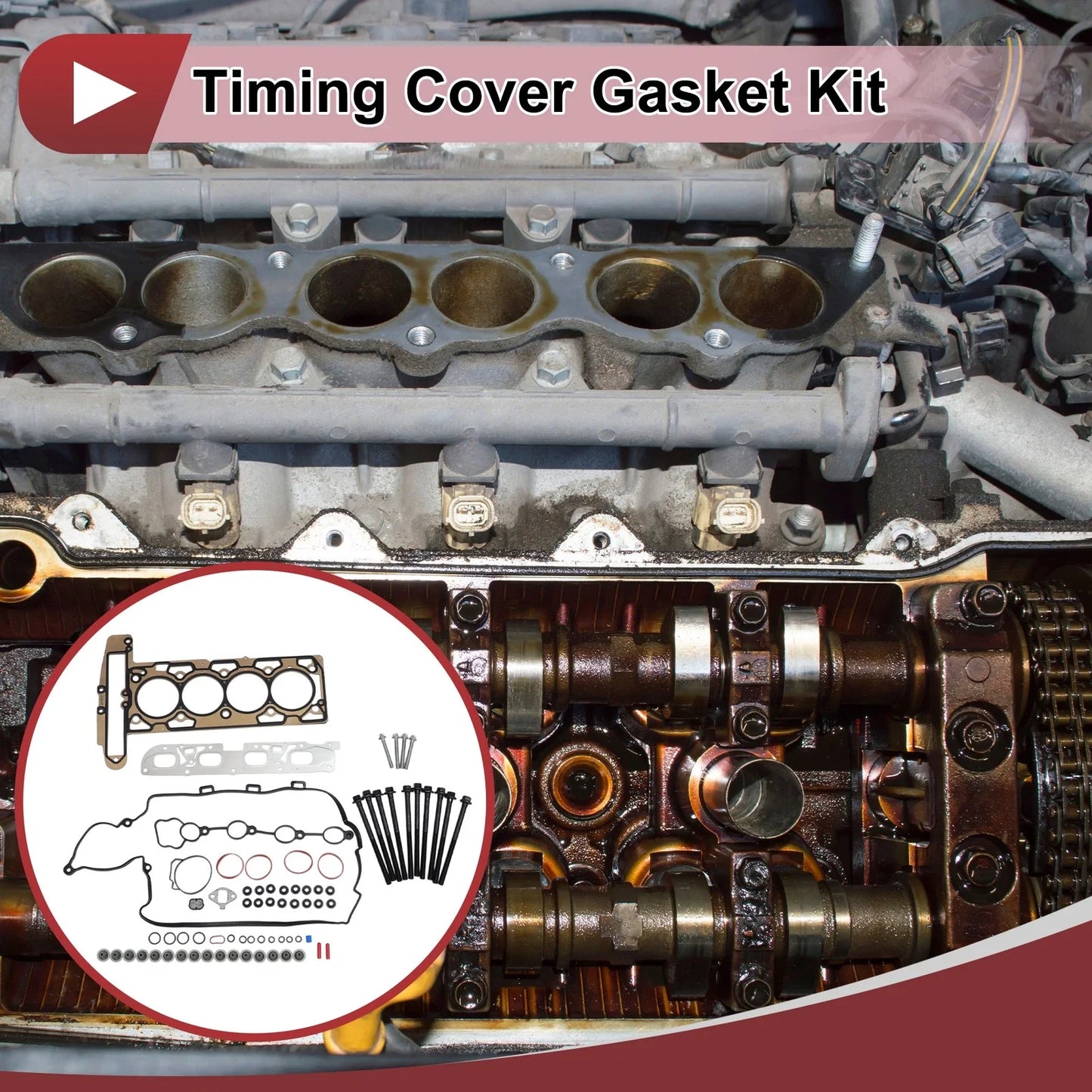 Timing Cover Gasket Kit for Chevrolet HHR 2.2L (2009-2011) - 1 Set Engine