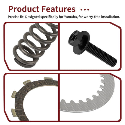 Clutch Friction Steel Plates & Springs Bolts for Yamaha YZ250 (2002–2024)