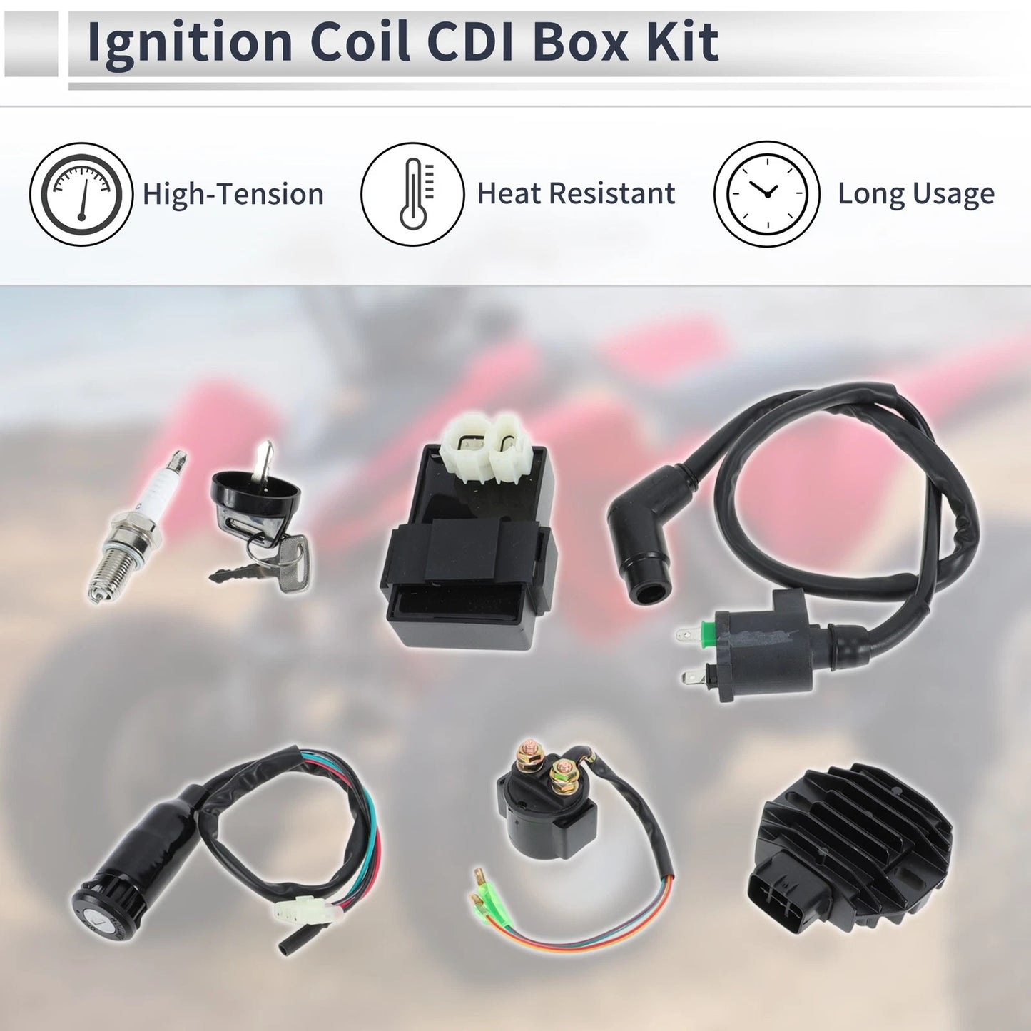 CDI Box Ignition Coil Kit No.30410-HN6-000 for Honda Recon 250 (1997–2000)