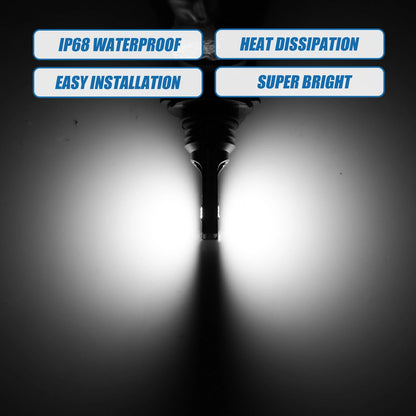 Set of 2 9006 LED Fog Light Bulbs CSP Chips for Auto Car