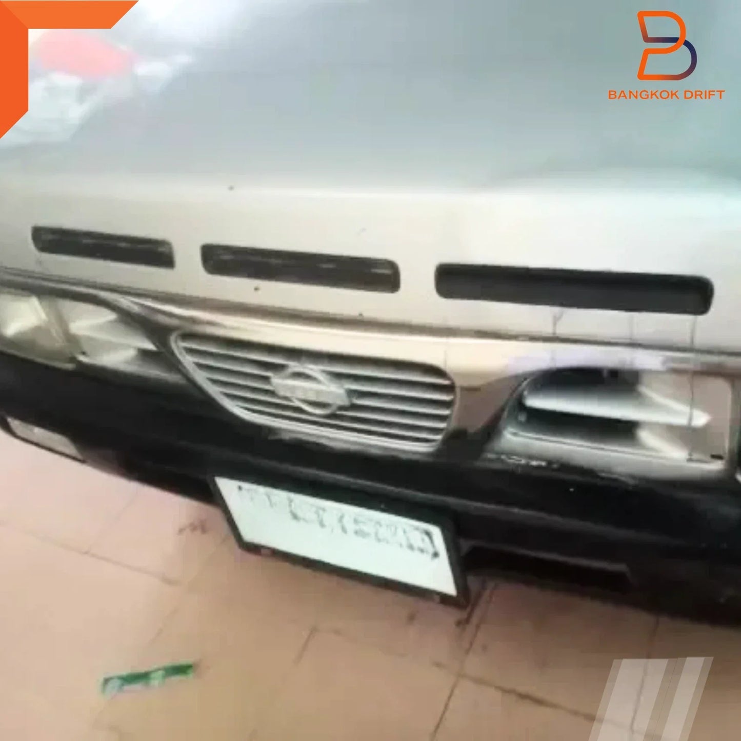Black Bonnet Hood Vent Grille Inserts for Nissan Navara D21 (1986-1997)