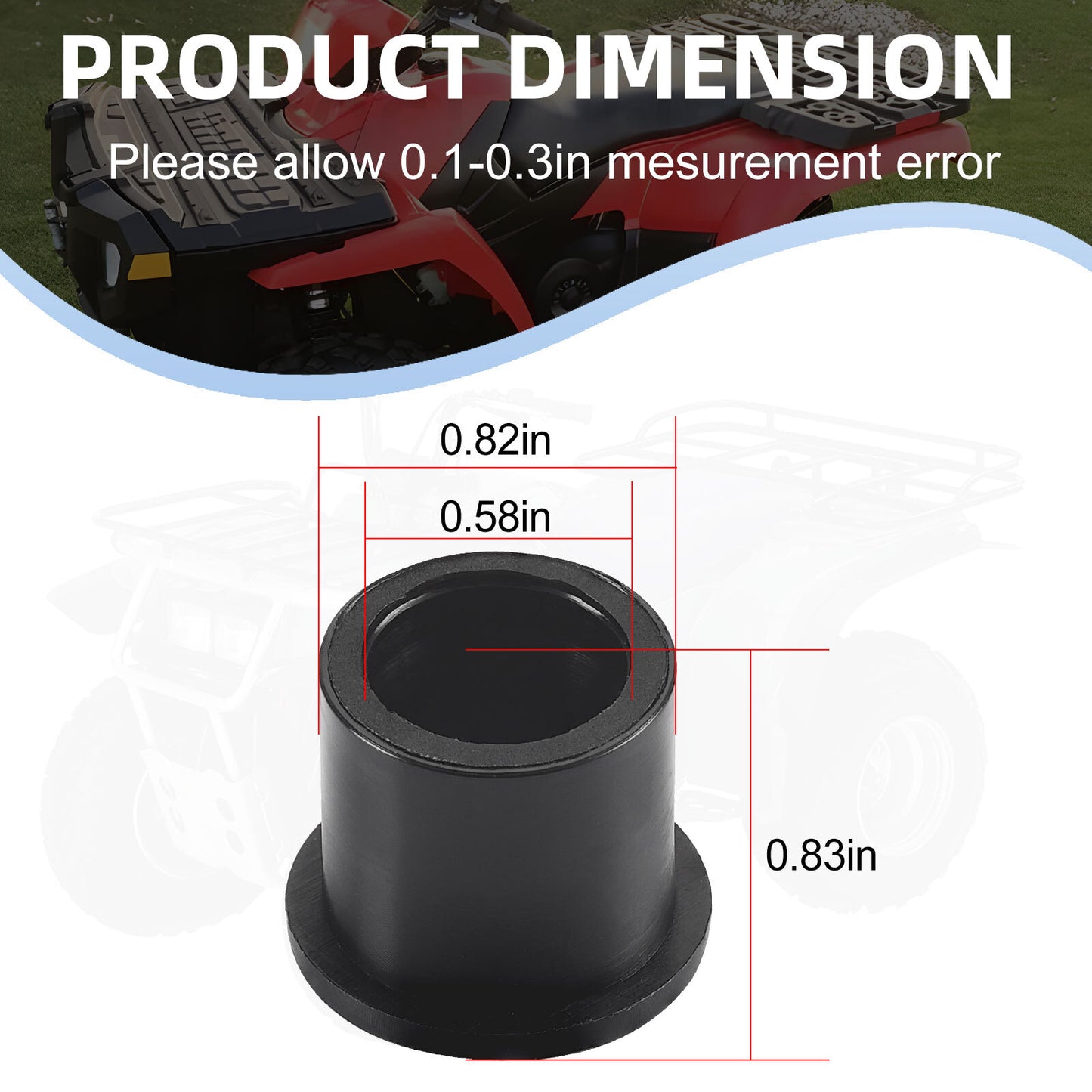 Set of 8 A-Arm Bushing Kit for Polaris Outlaw 50 90 110 Predator 50 Sportsman 90 110