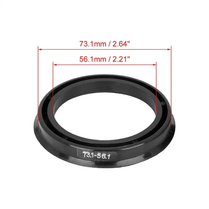 4x Plastic 73.1mm to 56.1mm Hub Centric Rings for Car Wheel Spacer
