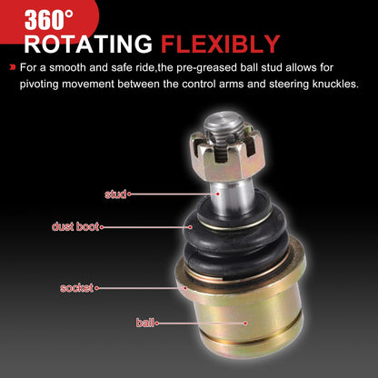 Set of 2 Ball Joints for Yamaha Big Bear 400 (2000–2012) M12x1.25