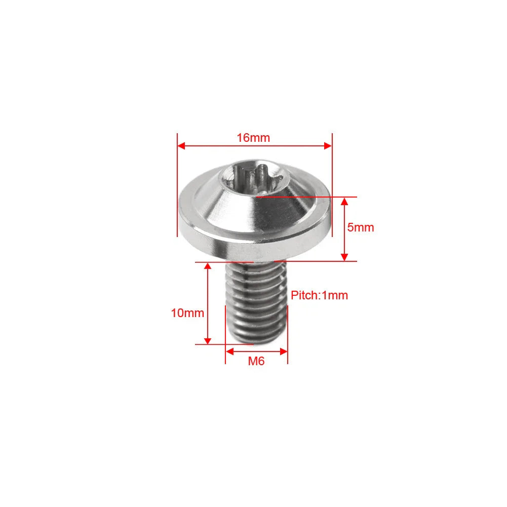 6 x M6x10mm Alloy Torx Head Screws for Titan Motorcycle Bike
