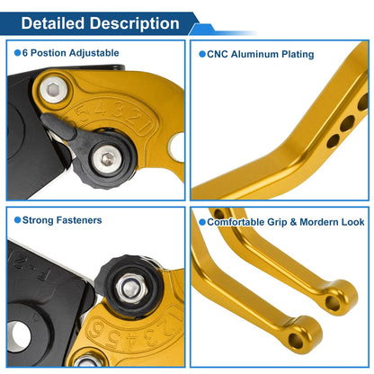 6 Position Adjustable Brake Clutch Levers for Kawasaki Z650 (2017–2023)