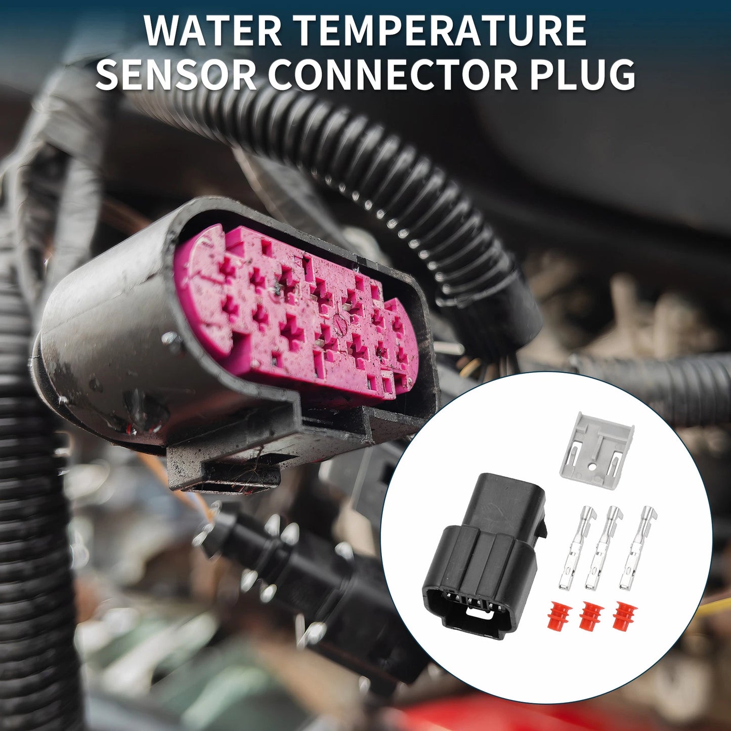 3 Pin Water Temperature Sensor Connector Plug for Kia