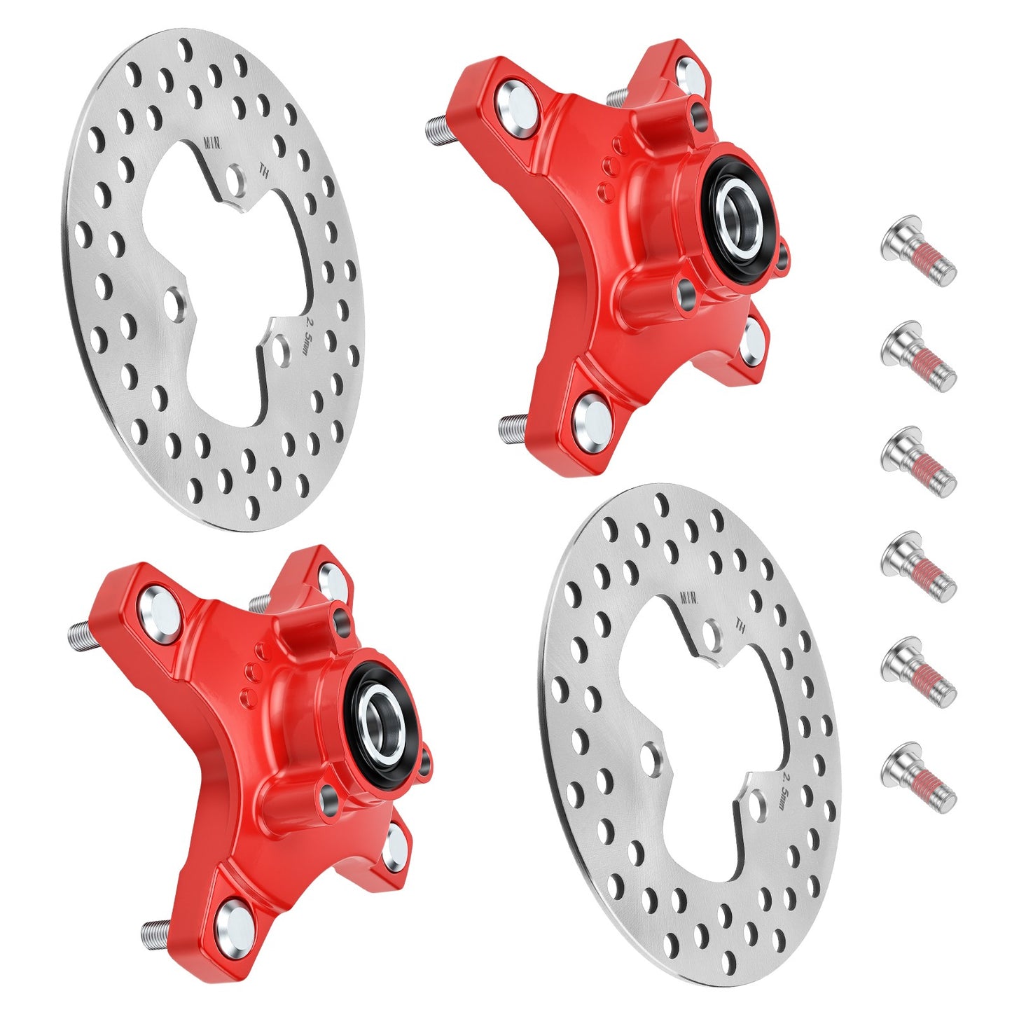 Front Wheel Hubs with Brake Discs for Honda Sportrax 400 TRX400EX (2002–2008)