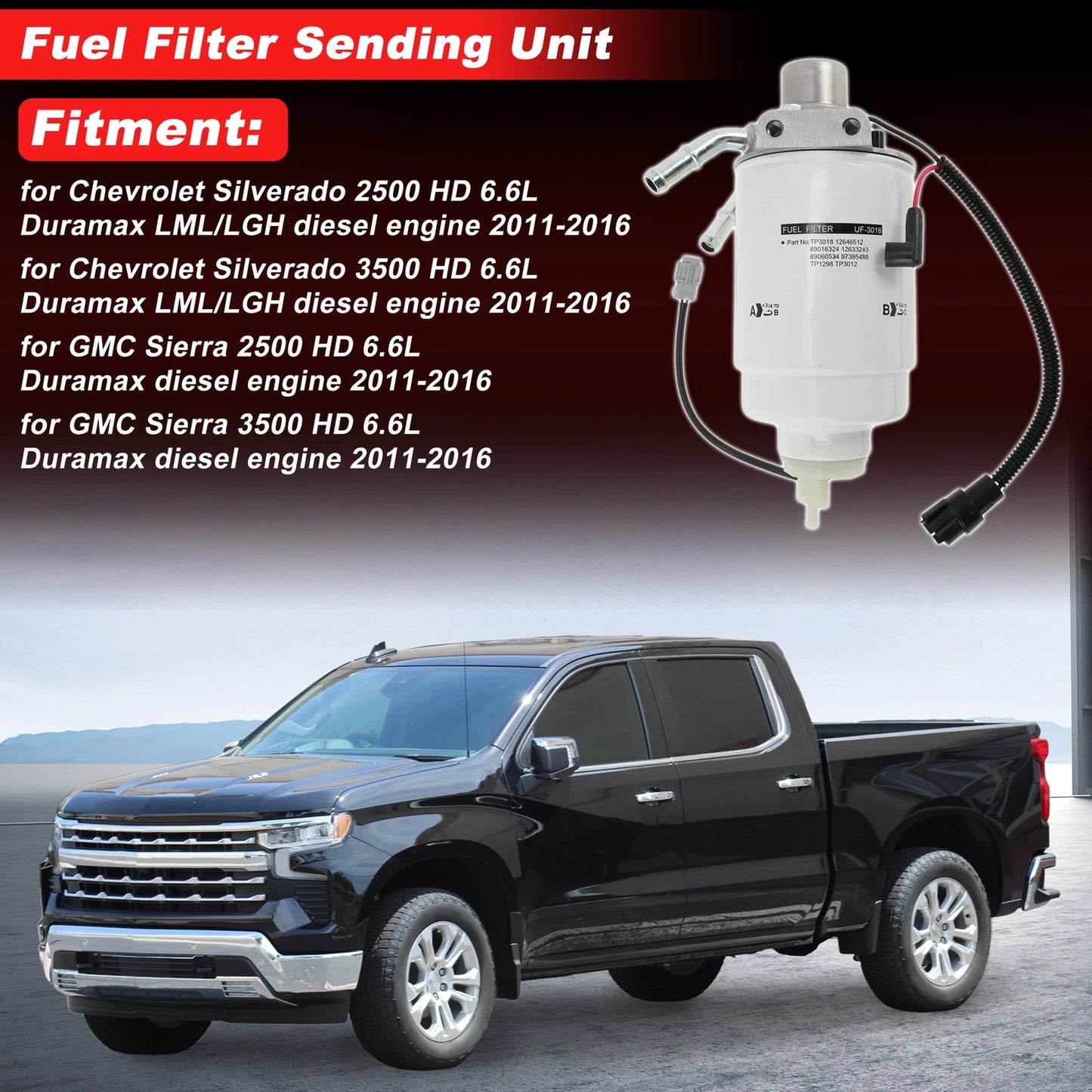 Fuel Filter Assembly for Chevrolet Silverado 2500 (2001–2007) 12664429