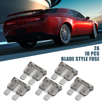 10pcs Blade Style Fuses 2A for Car Boat Truck SUV RV Motorcycle