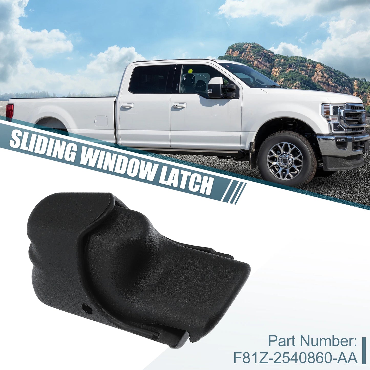 Rear Manual Sliding Window Lock Latch for Ford F250 F350 F450 F550 (1999–2016)