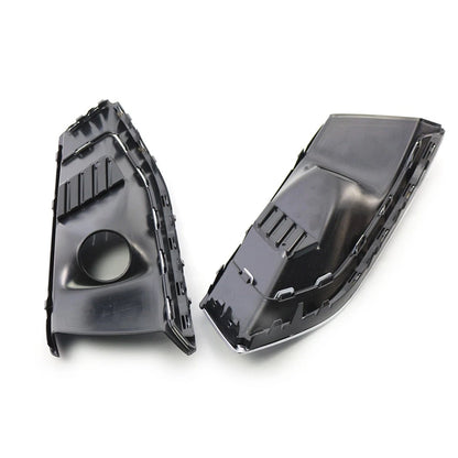 Pair Front Bumper Lower Side Grille for Audi A6 C7 (2014–2018) Black Chrome