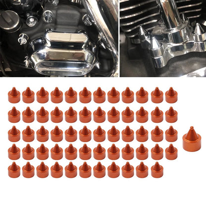 62X Engine Bolt Caps Cover Kit for Harley Touring Road King Street Glide (2007–2024)