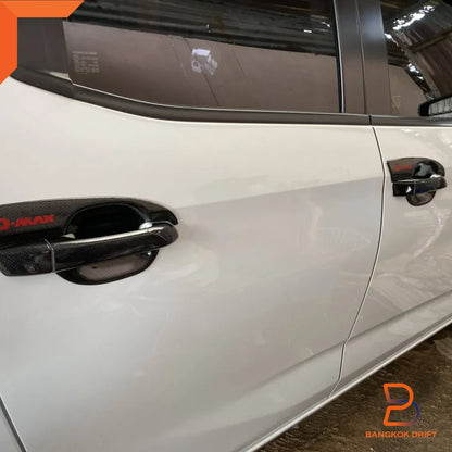 FIBER CARBON DOOR HANDLE COVERS for ISUZU D-MAX UTE SX, MU-X (2020-2023)