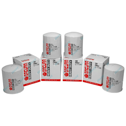 4 x Diesel Oil Filters for Coaster Bus HB30 HB31 HB32 HB36