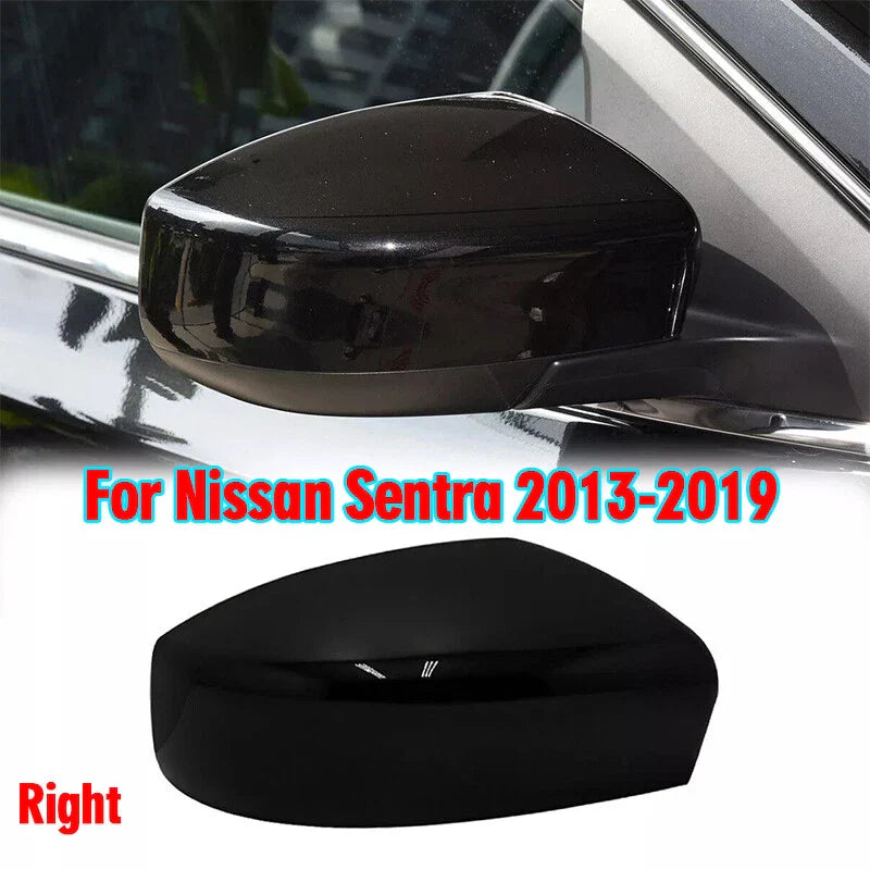 Black Right Rearview Mirror Cap Cover for Nissan Sentra (2013–2019)