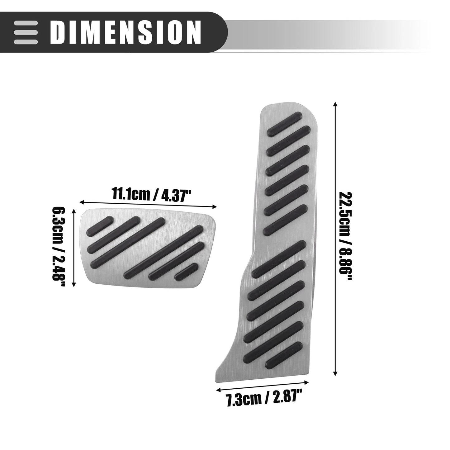 Set of 2 Brake Accelerator Pedal Covers for Chevrolet Camaro