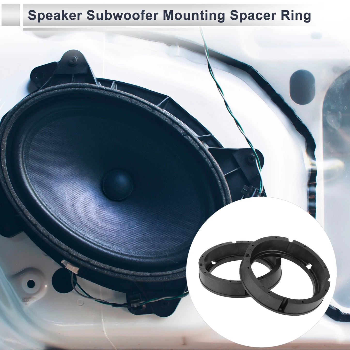 2X Speaker Spacer Ring Adapter for VW CC (6.5")