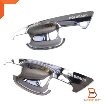 Chrome Door Handle Cover Insert Bowl Trim for Chevy Colorado Z71 (2012-2019)