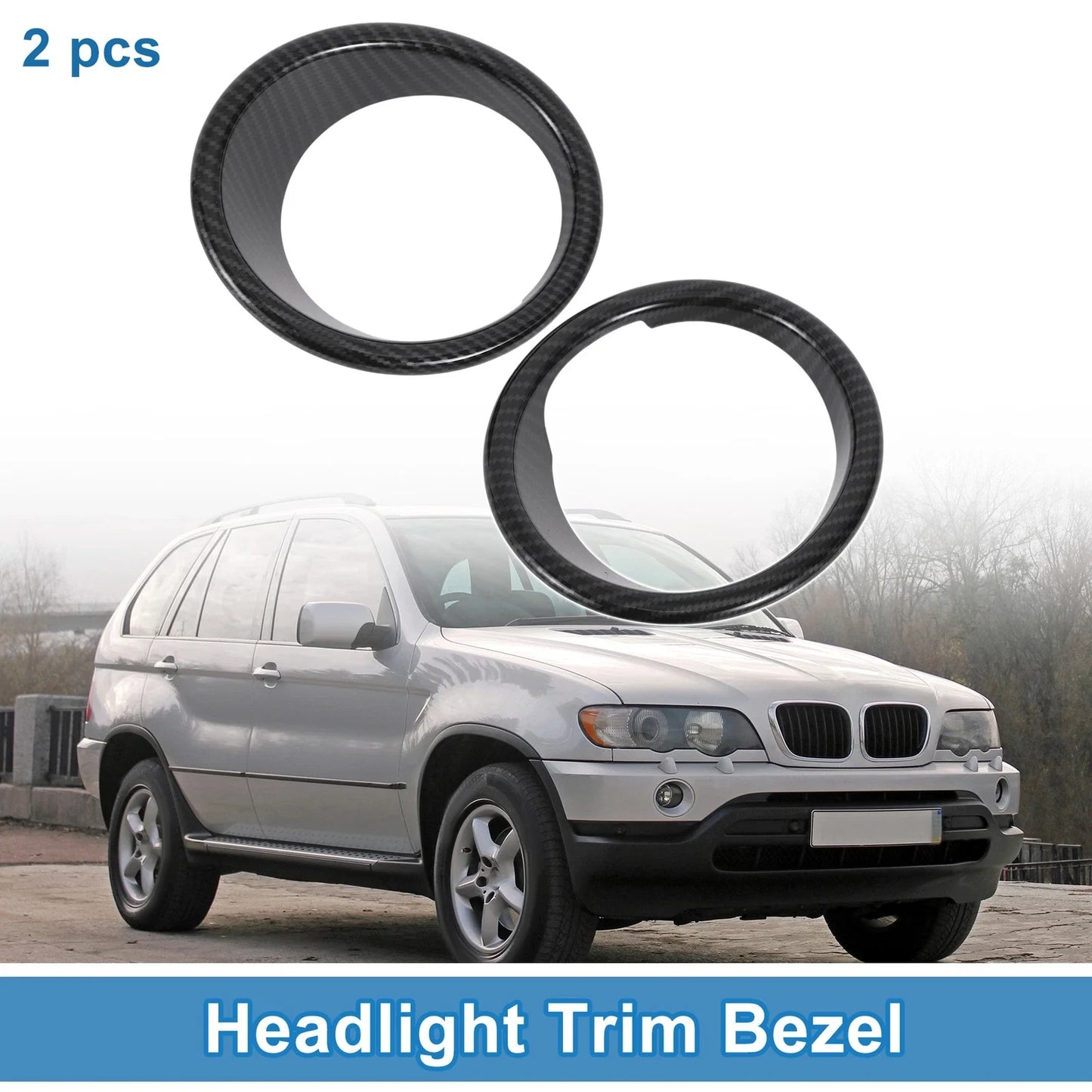 Car Front Left Front Right Headlight Trim Bezel for BMW X5 (2014-2018)