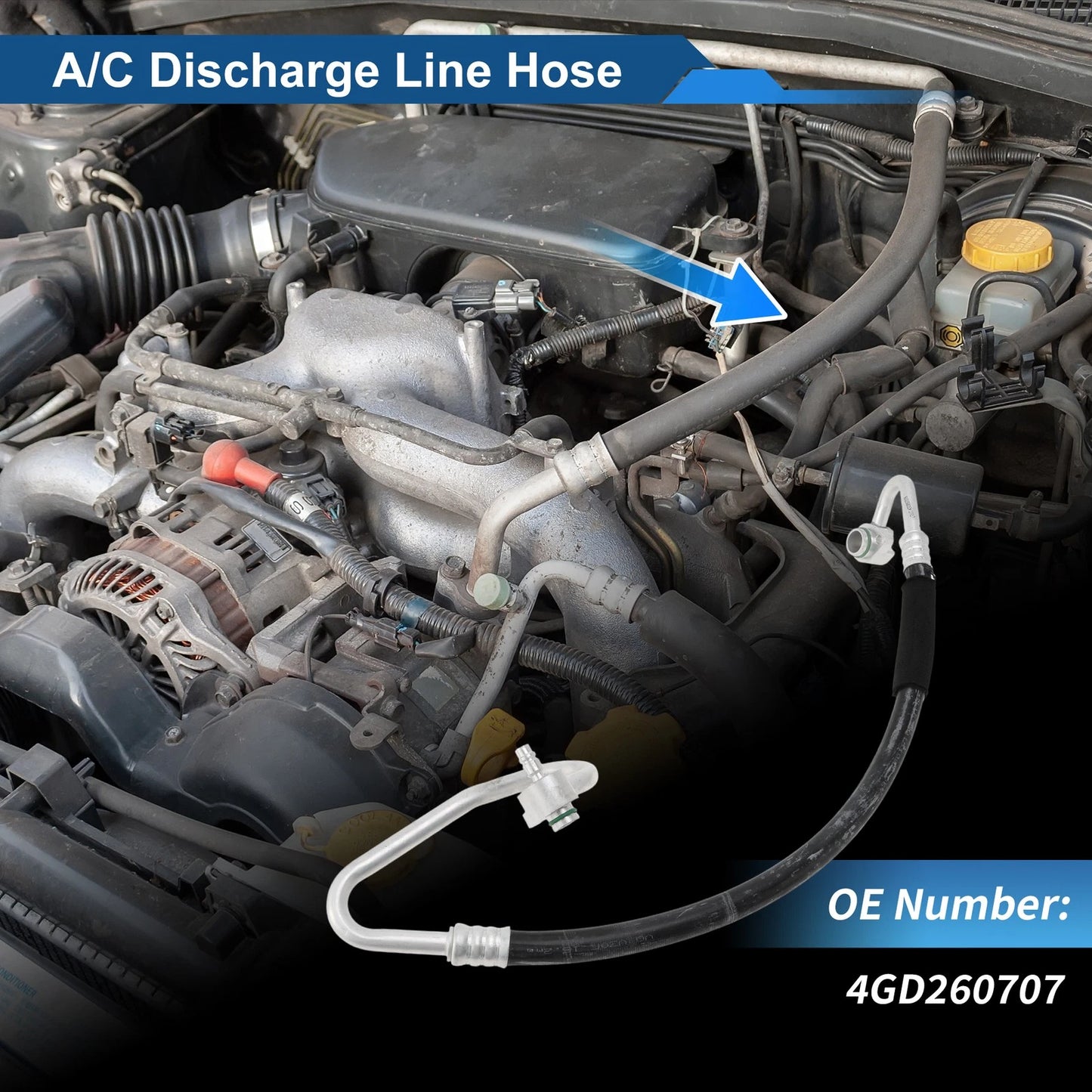 A/C Refrigerant Liquid Hose for Audi A6 Quattro (2012–2015) No. 4GD260707