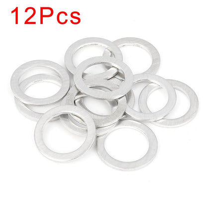 12 x M20 Silver Tone Oil Drain Plug Gaskets for Honda (94109-20000)