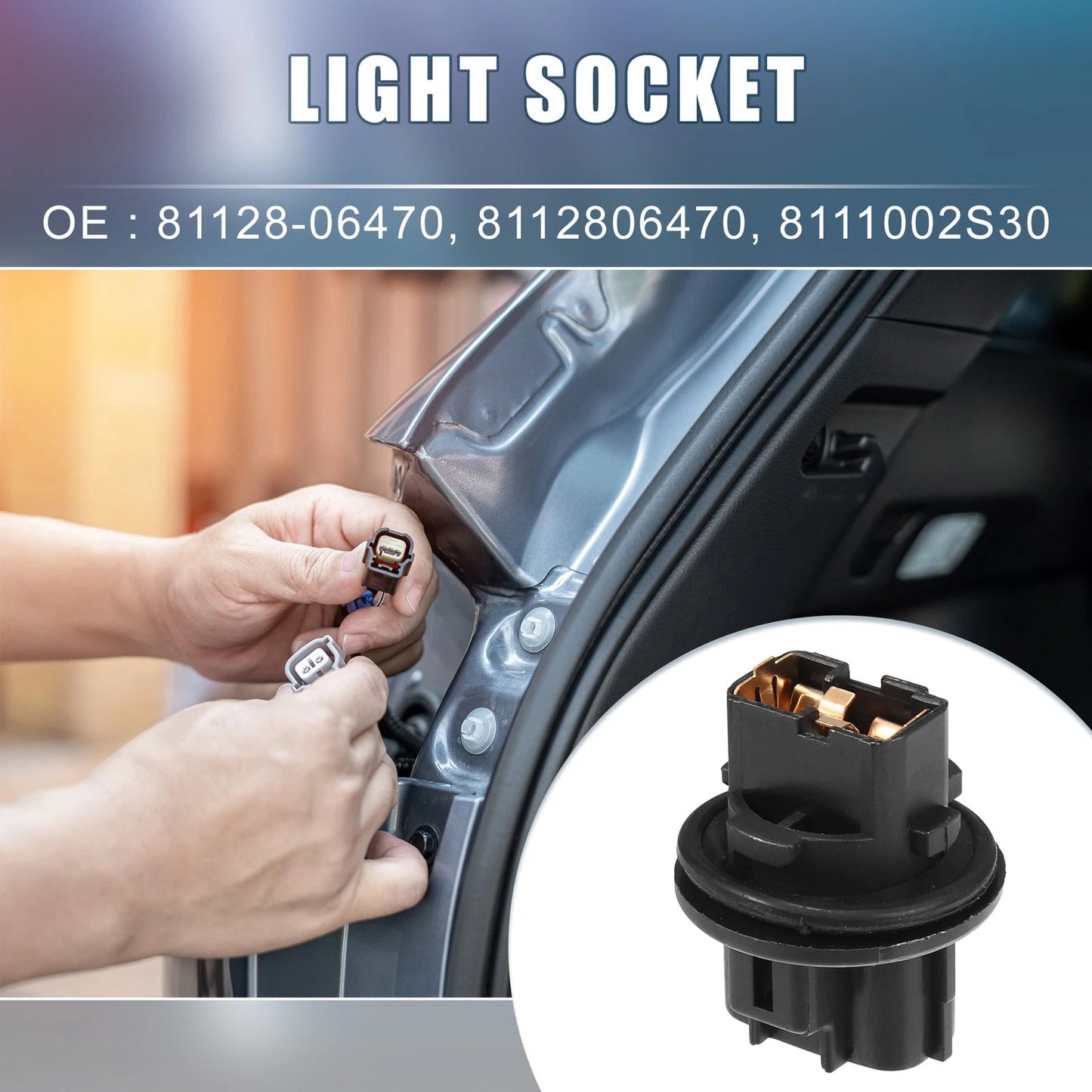 Front Turn Signal Light Bulb Holder 81128-06470 for Toyota Camry (2012–2023)