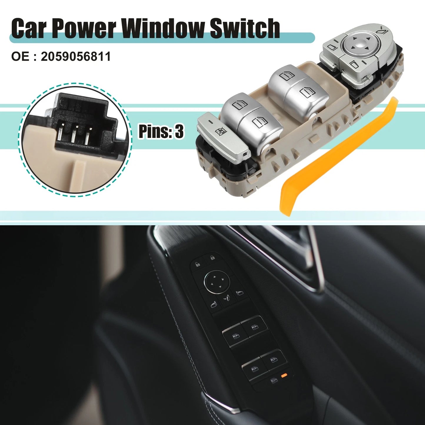 Set of 1 Power Window Switch for Mercedes-Benz GLC300 (2016–2018) No.2059056811